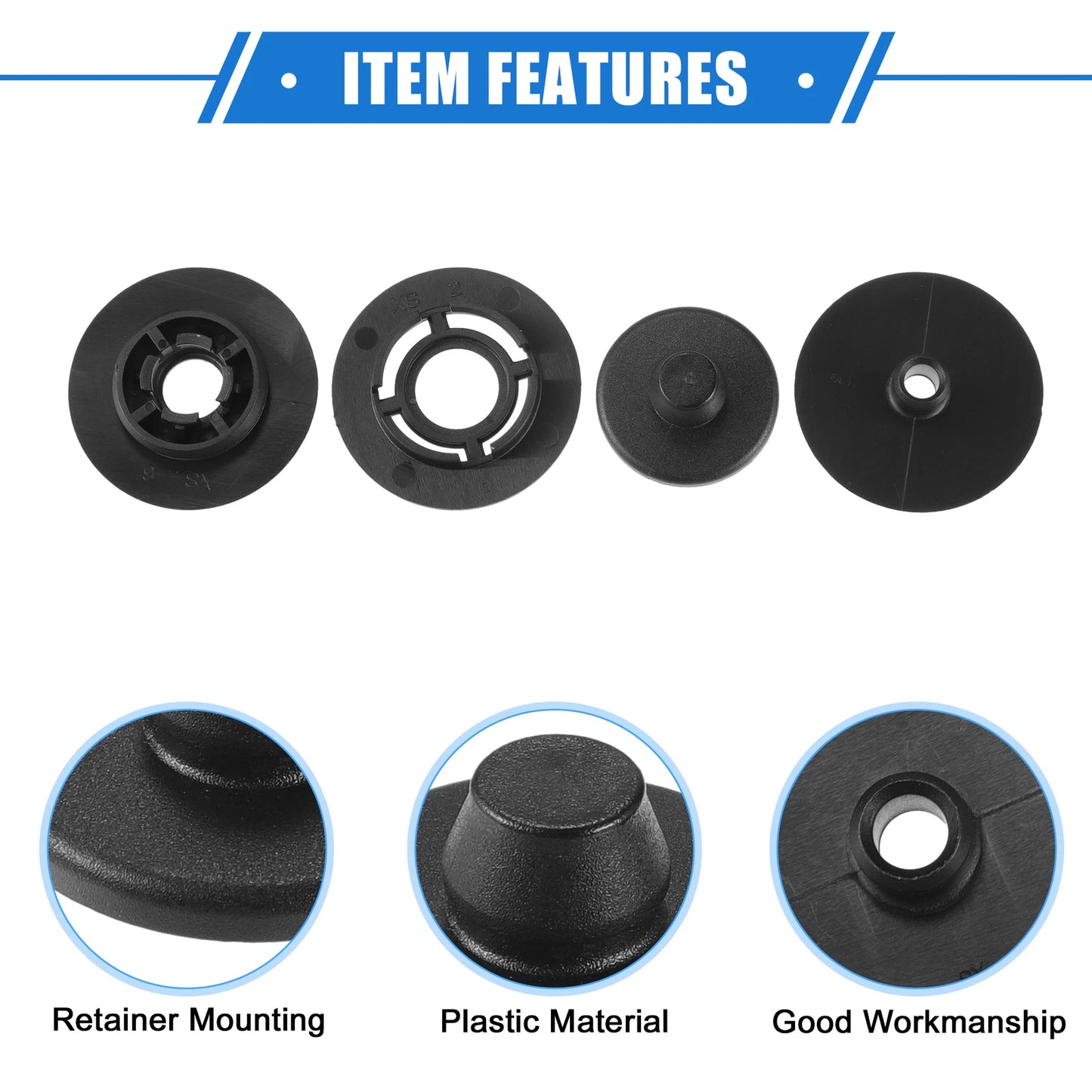 2 x Car Holder Retainers for Volkswagen Audi Plastic Black