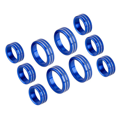 Blue Center Console Radio AC Switch Ring Trim for Chevrolet Silverado (2007-2013)