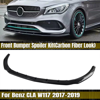 Front Spoiler Lip Splitter for Benz CLA W117 CLA45AMG CLA200 (2017-2019)