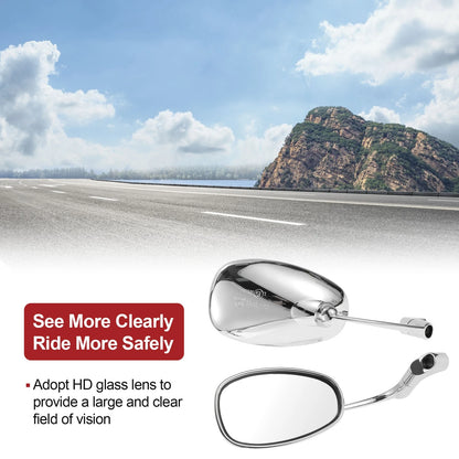 Rear View Mirrors / M8/M10 / Side Rearview Mirror Chrome Silver Tone for M8/M10