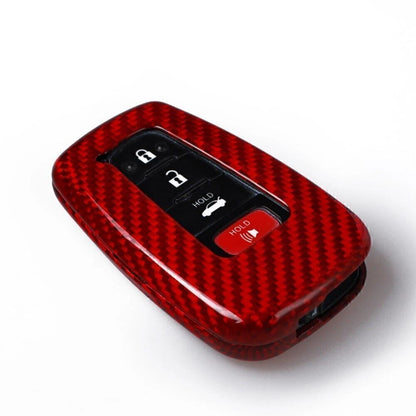 Red Carbon Fiber Smart Key Case Cover for Toyota C-HR (2016-2019)
