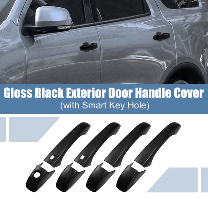 8 pcs Exterior Side Door Handle Cover Trim for Dodge Durango (11 - 21) Key Hole