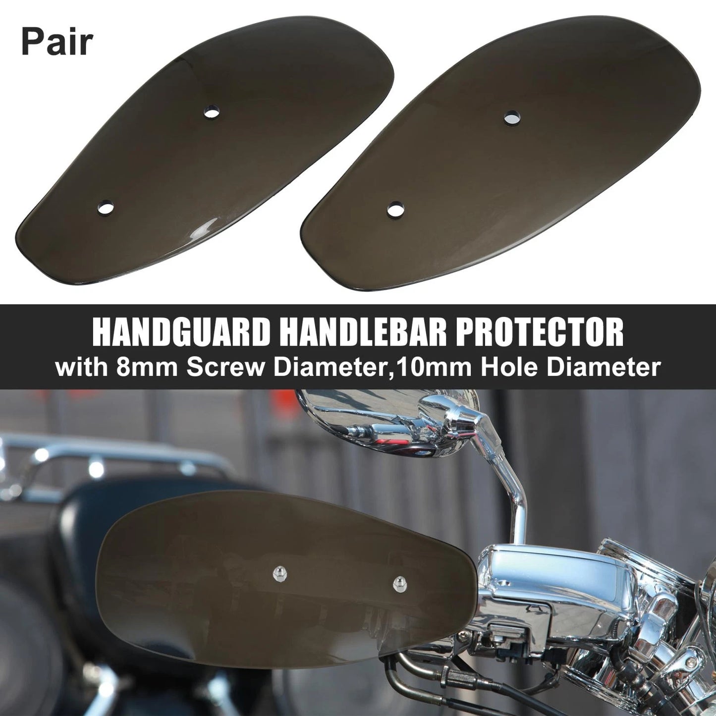 2 x Pair Motorcycle Handlebar Handguards Protector for Harley Honda