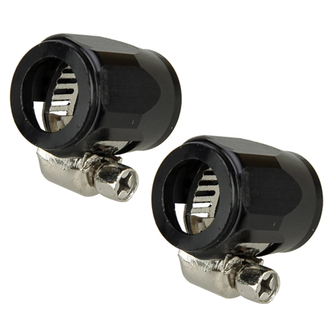 4pc 6AN Hex Hose Finisher Clamp Aluminum Alloy for Car Model