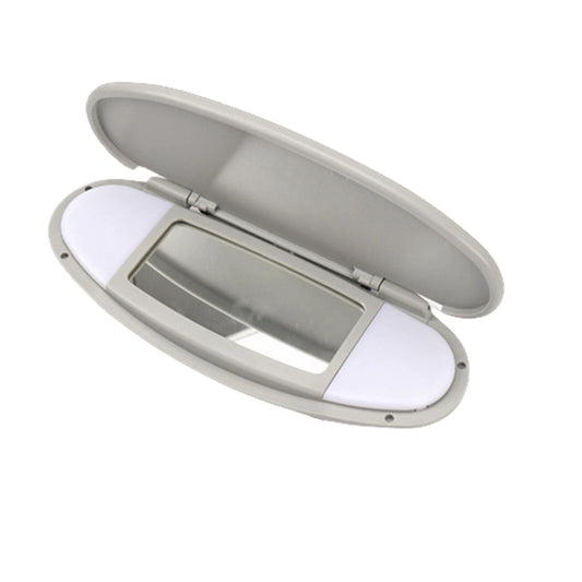 1x Gray Sun Visor Mirror Cover for Mini Cooper R55 R58 R60 (2007-2014)