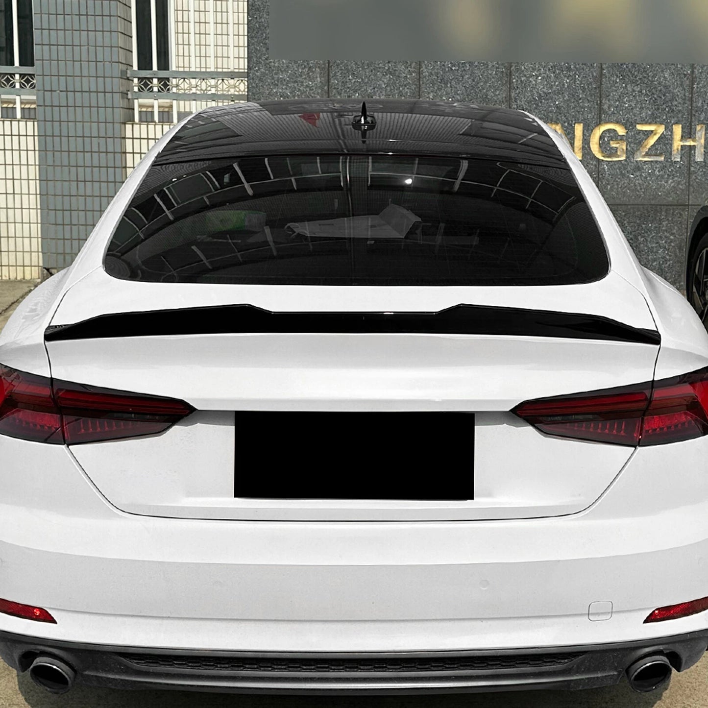 Gloss Black Rear Boot Spoiler Lip for Audi A5 Sportback (2017-2024)