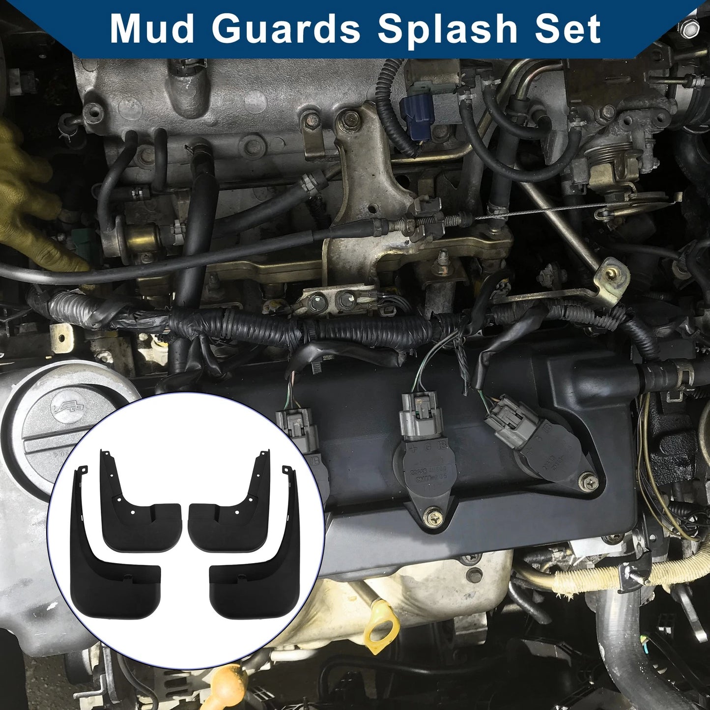 Mud Flaps Splash Guards for Mercedes-Benz V Class Sports Extended Edition (16-23)