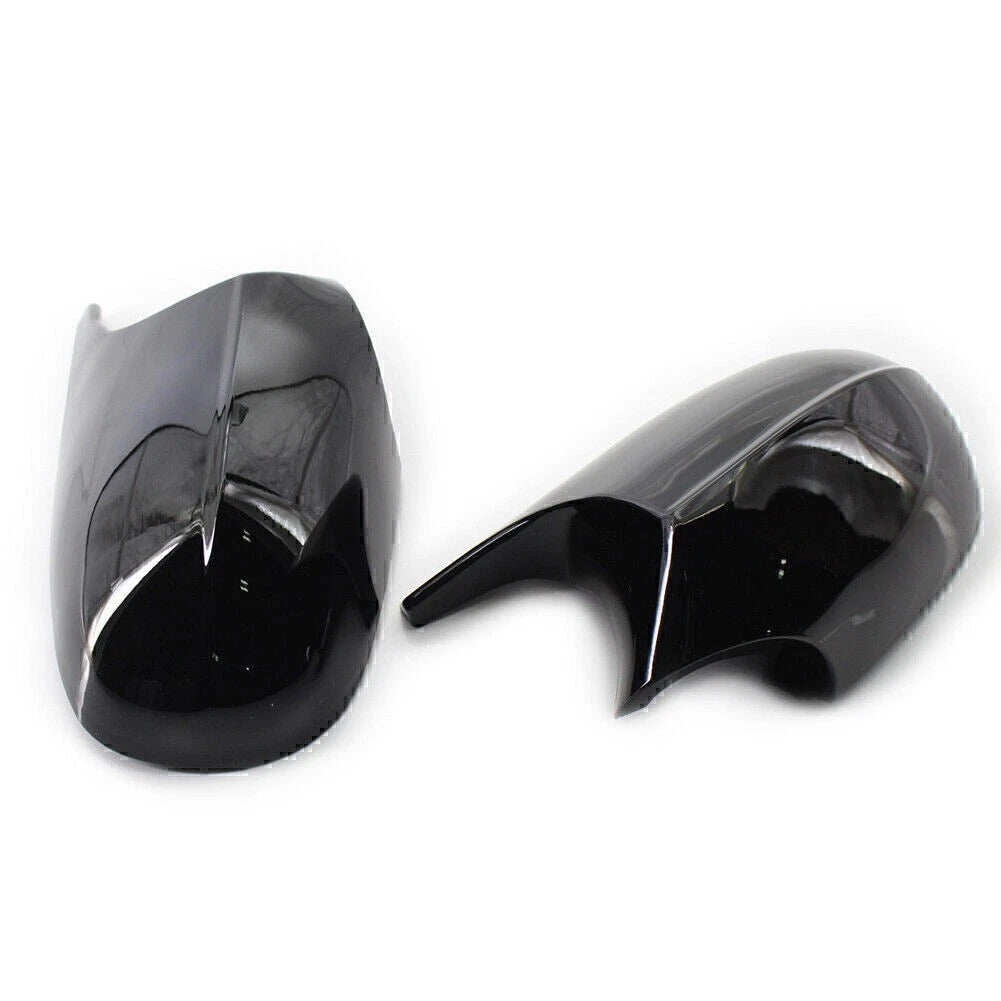 Gloss Black Side Rear Mirror Cover Caps for BMW E90 3 Series (2009-2011)