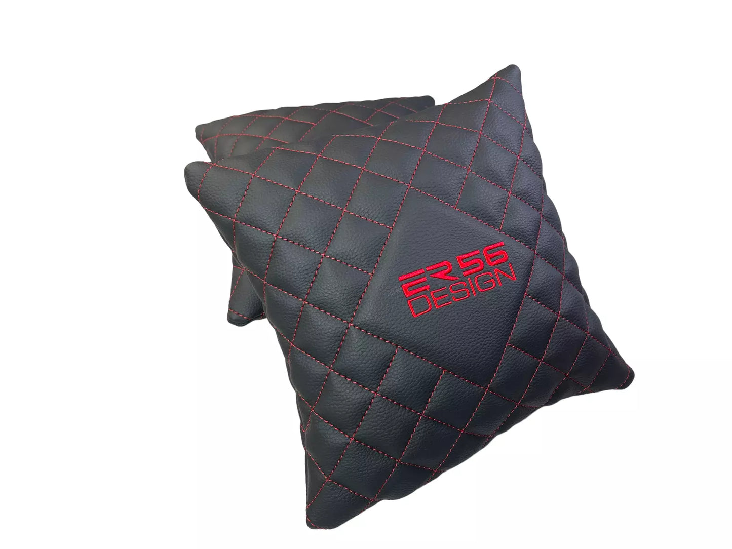 Black Leather Pillows Set of 2 for Mercedes Benz G Class (Fits All Years)