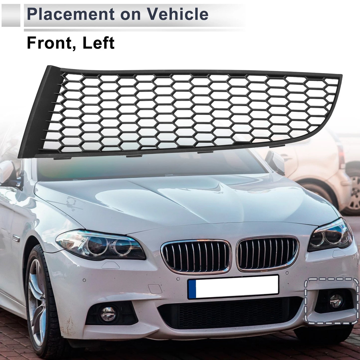 Left Front Fog Light Grill for BMW 740i (2011-2015)