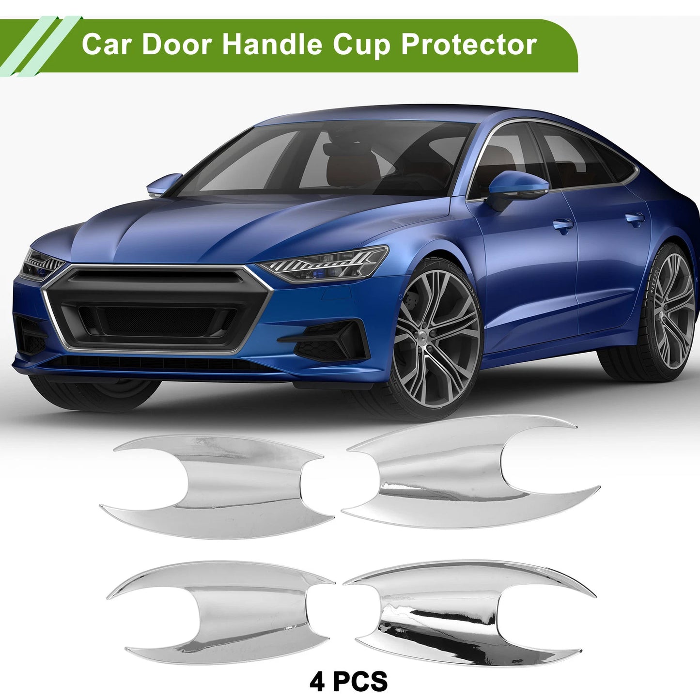 Chrome Silver Door Handle Cup Protectors for BMW X3 (2018-2022) 4 Pcs