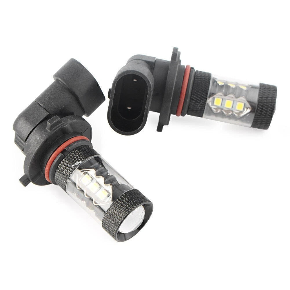 2 x White H10 9140 9145 High Power 80W LED Fog Light Bulbs for Car (2010-2023)