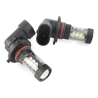 2 x White H10 9140 9145 High Power 80W LED Fog Light Bulbs for Car (2010-2023)
