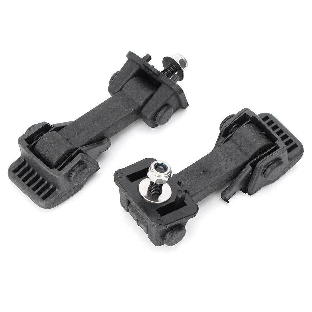 Hood Latch Lock Catch Mount Kit for Jeep Wrangler JK (2007-2017)  Black