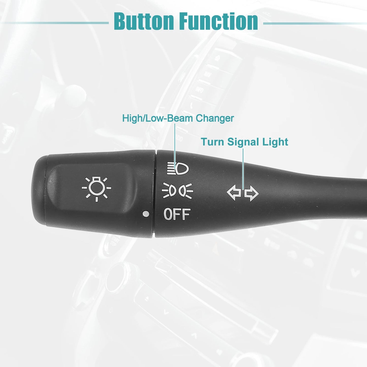 Turn Signal Switch for Chrysler Sebring and Dodge Stratus (Black) 1 Pc