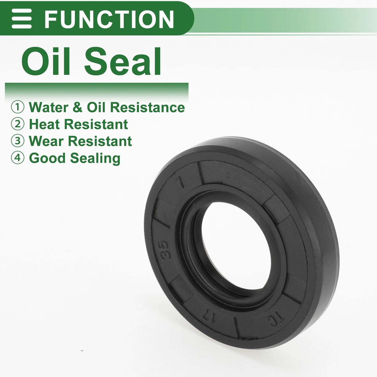 Oil Seal 17x35x7mm NBR Rubber Seal Ring, 5 Pcs for Make Model