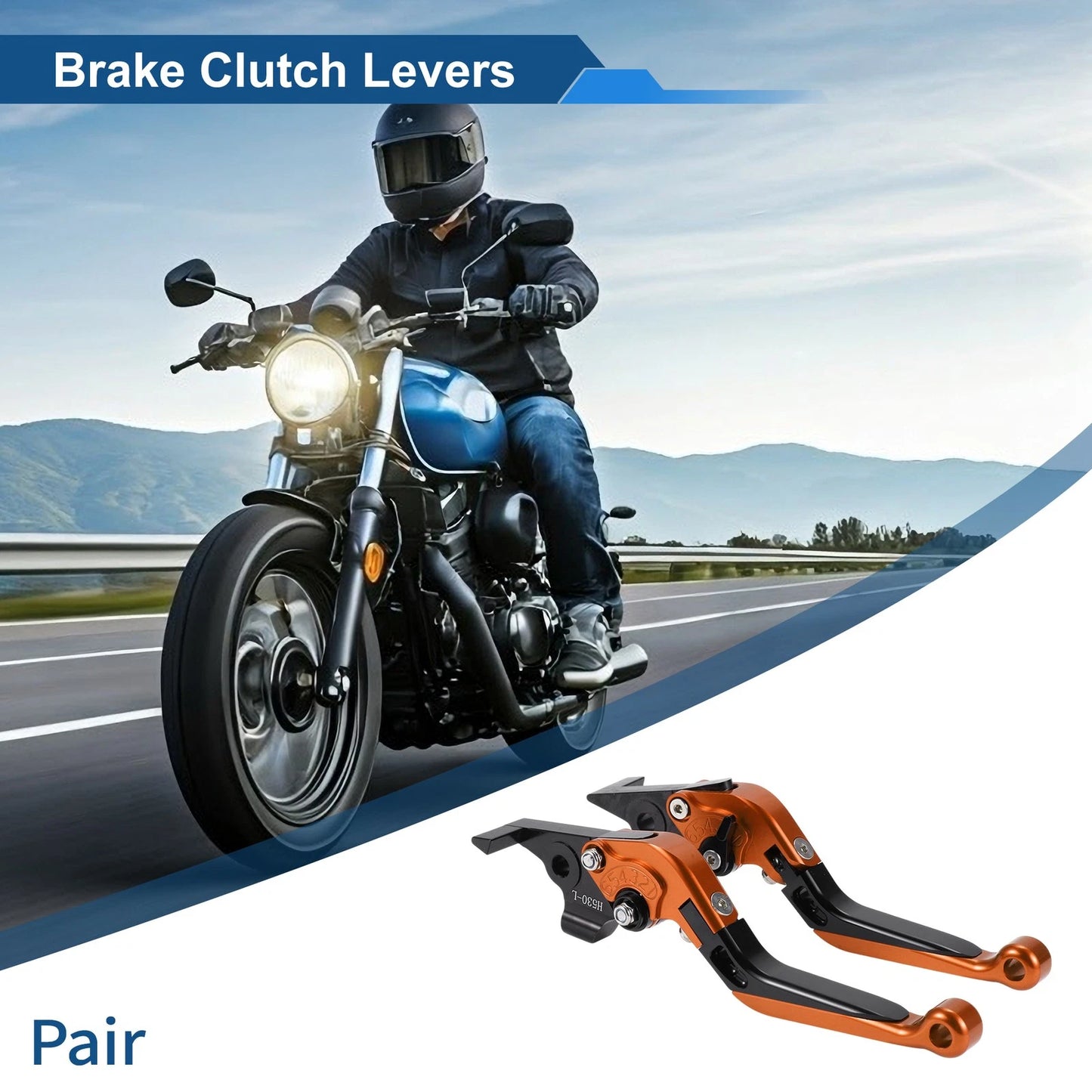 Adjustable Short Long Brake Clutch Levers for Yamaha TMAX560 Orange (2020–2023)