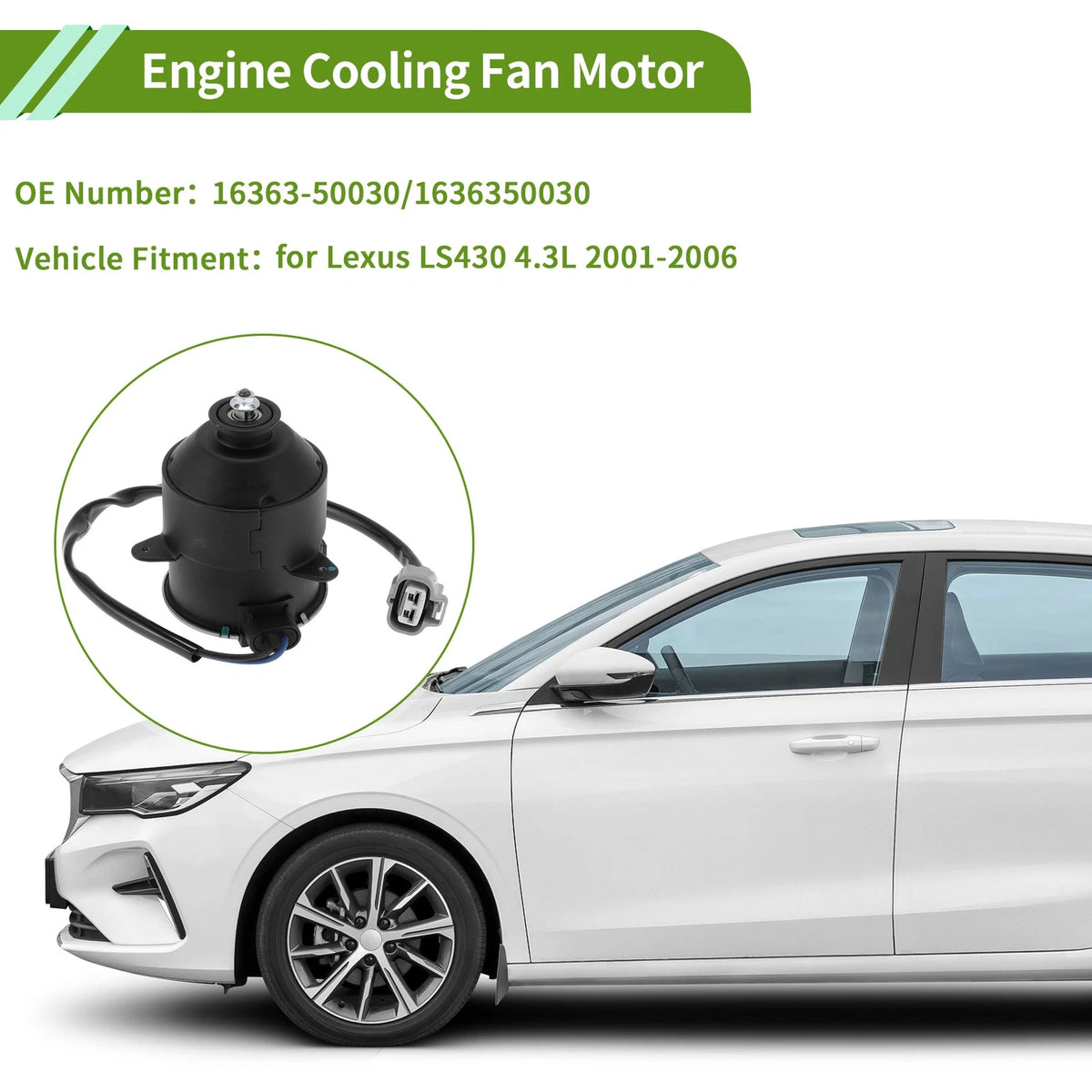 Radiator Fan Motor for Lexus LS430 4.3L Quiet Engine Cooling (2001-2006)