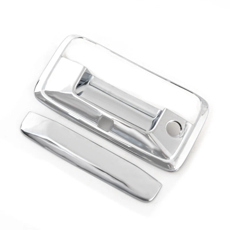 Chrome Top Mirror Handle Tailgate Cam Covers for 2014-2018 Chevy Silverado