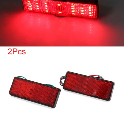 2 x Red LED Rect. Motorcycle Tail Brake Turn Signal Light Lamp for Motorcycle