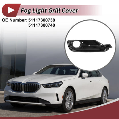 Front Right Fog Light Grill for BMW 320i (2012-2015) - 1 x Black Lens