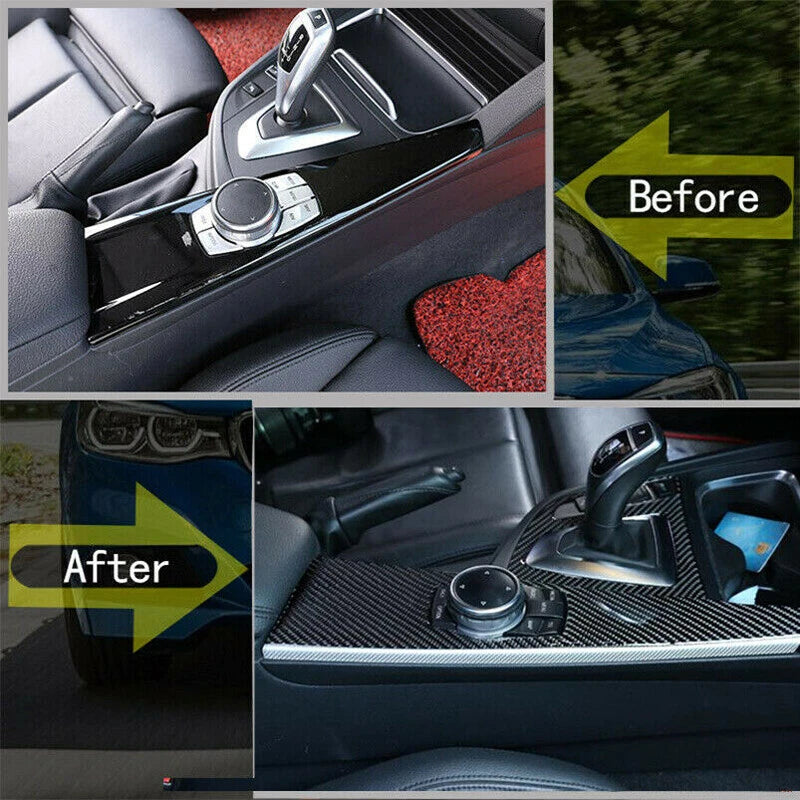 Real Carbon Fiber Multimedia Panel Cover Trim for BMW 3 4 Series (2012-2020)