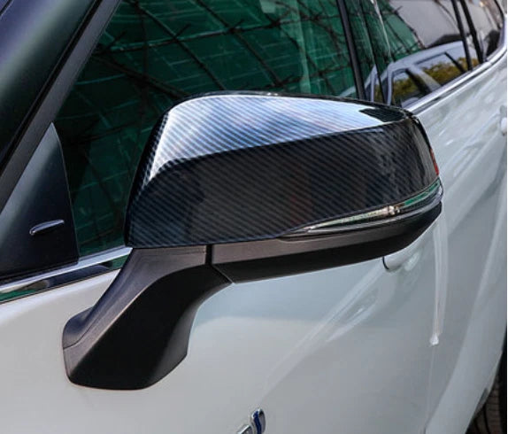 Carbon Fiber ABS Rearview Side Mirror Cover Trim for Toyota Highlander (2020-2023)