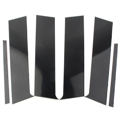 6 x Black Pillar Post Trim Set for Mitsubishi Lancer Sedan (2008-2017)