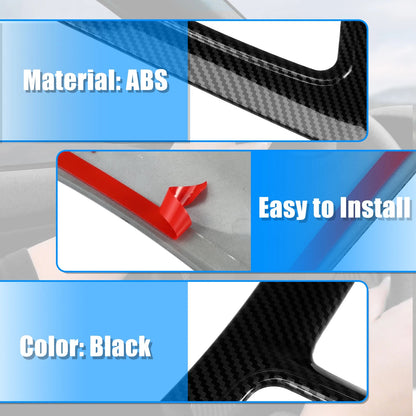 1 Pc Carbon Fiber Black Central Gear Shift Panel Trim for Dodge
