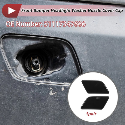 Washer Nozzle Cover Cap for BMW X1 (2013-2015) - Front Left/Right, Black