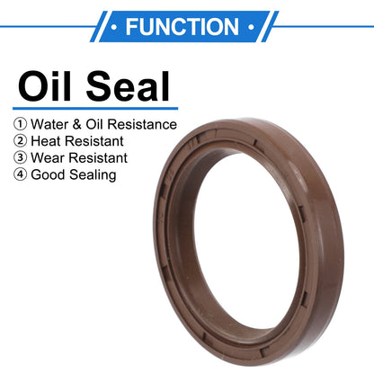 Oil Seal 36x47x7mm Brown 2 x Rotary Shaft Seal FKM Rubber for Make Model