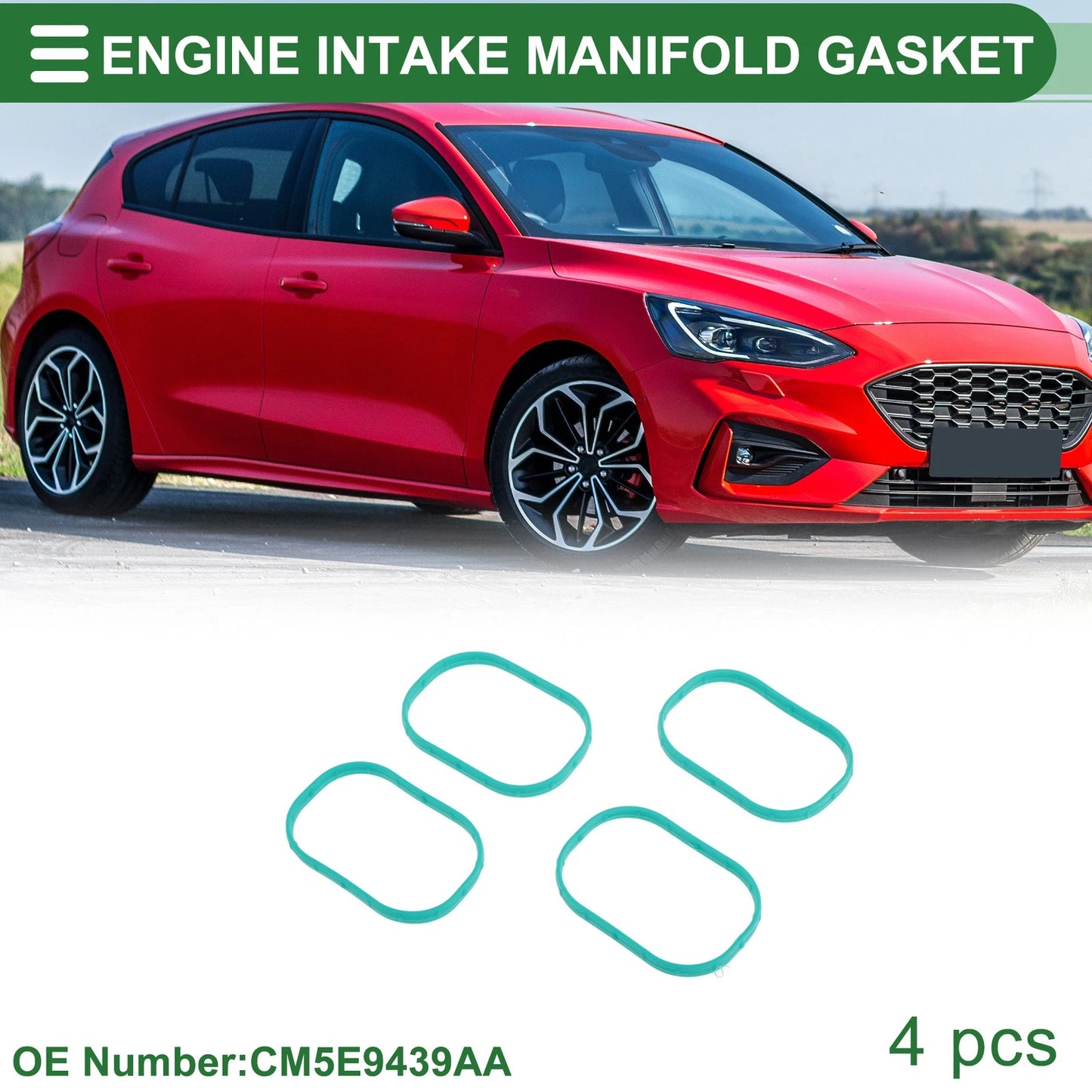 Intake Manifold Gasket Set for Ford Focus (2010-2020) - 4 Pcs