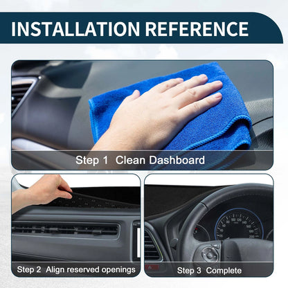 Dashboard Cover Mat for BMW Mini Cooper (MINI F55/F56 2014-2024) Black