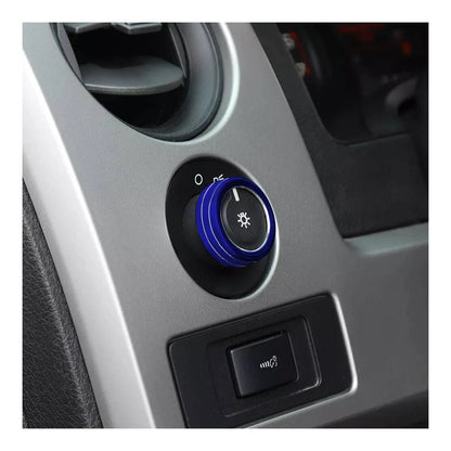 4 x 4WD Headlight Switch Knob Cover Trim Ring for Ford F150 (2009-2014)