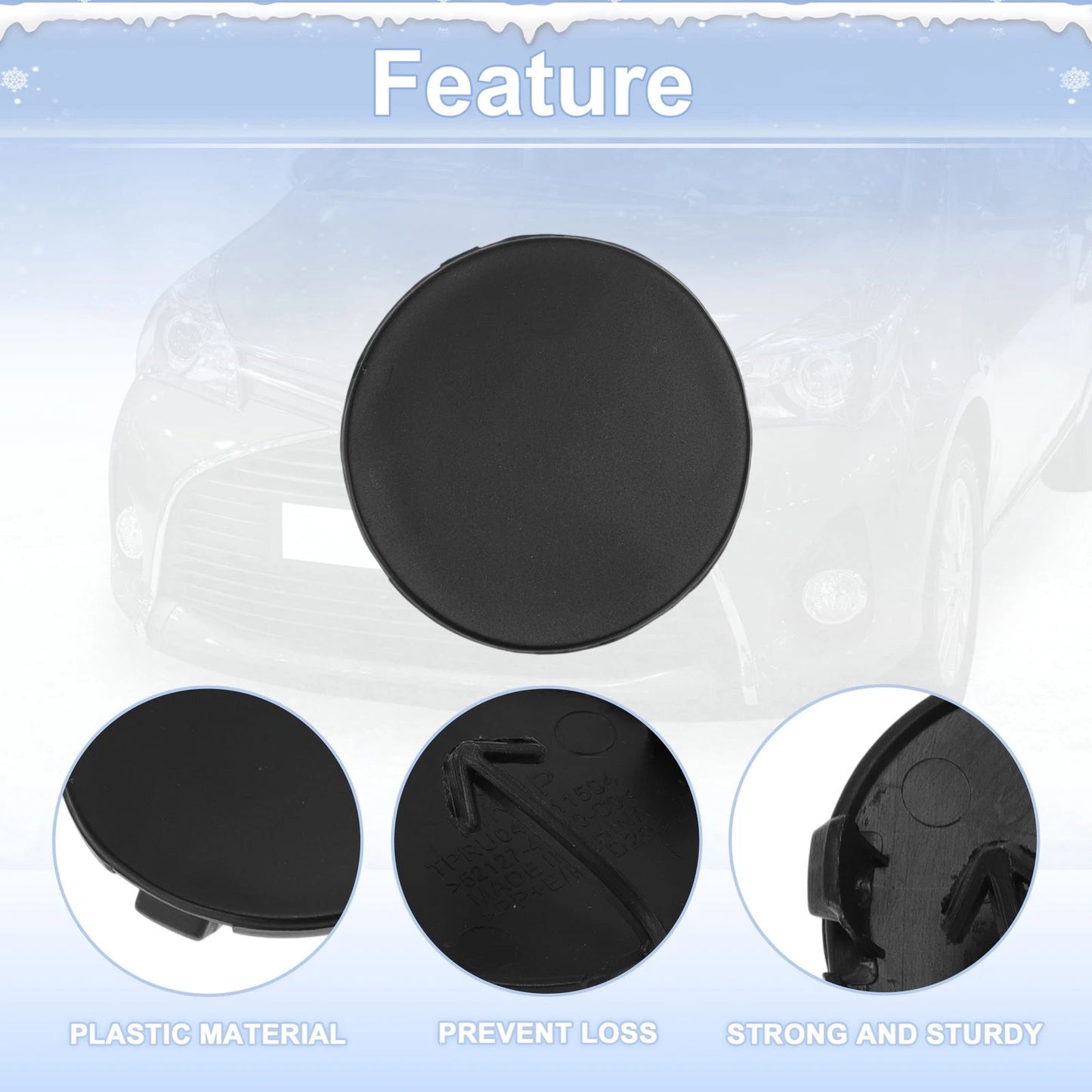 Left Front Tow Hook Cover for Toyota Auris (2006-2009)