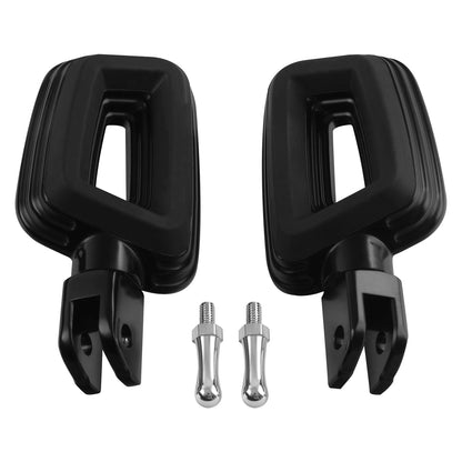 Black Driver Rider Foot Pegs for Harley Softail Fat Bob 2018-2025