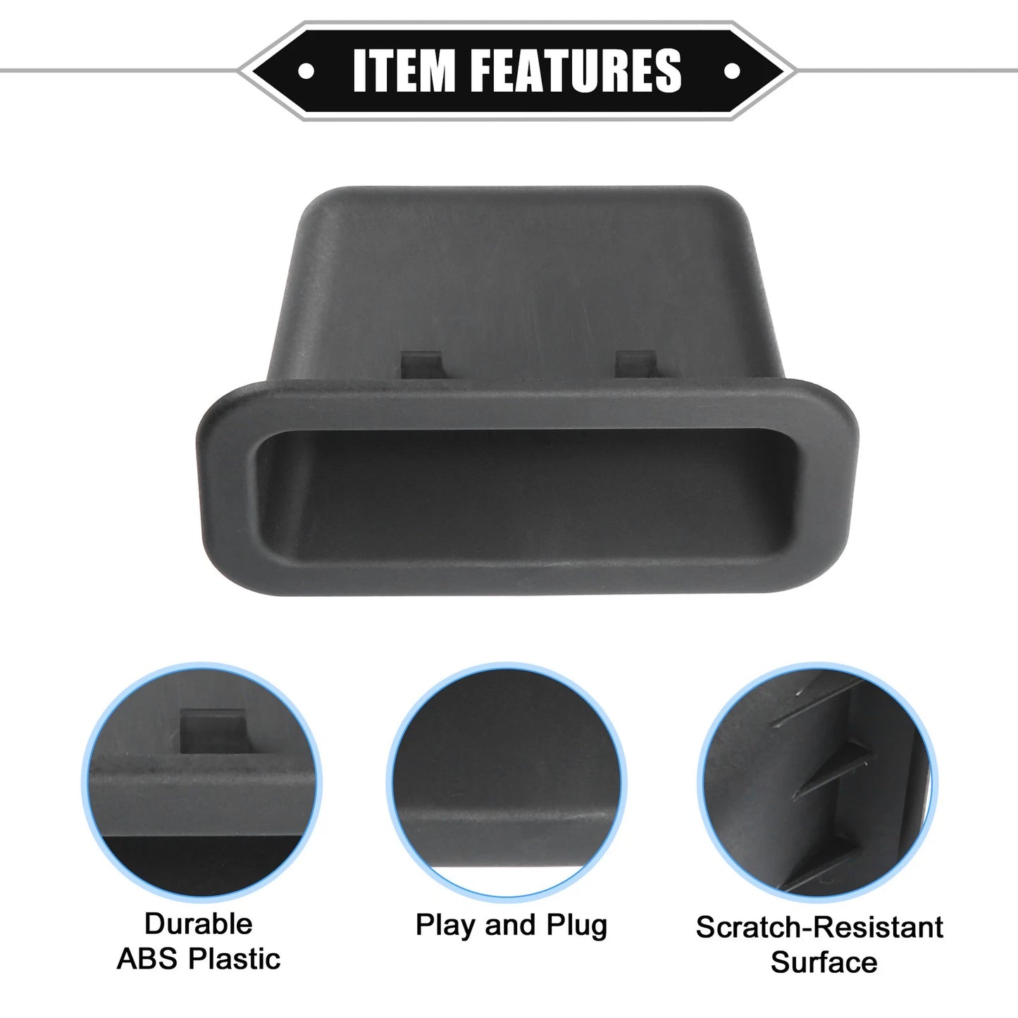 Rear Trunk Lid Handle Cover for Mazda 3 (2004-2018) Black Trim