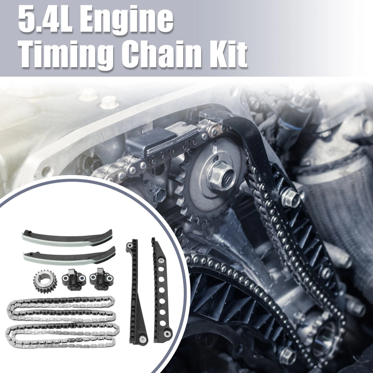 Engine Timing Chain Kit for Ford F-150 F-250 F-350 Super Duty (2004-2010)
