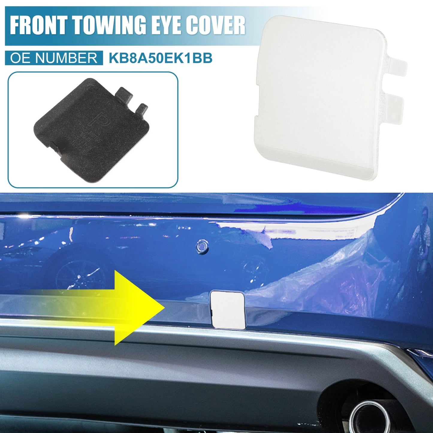Rear Bumper Tow Hook Cover for Mazda CX-5 (2017-2021) White