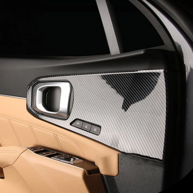 ABS Carbon Fiber Inner Door Handle Frame Cover Trim for Kia Sorento (2021-2023)