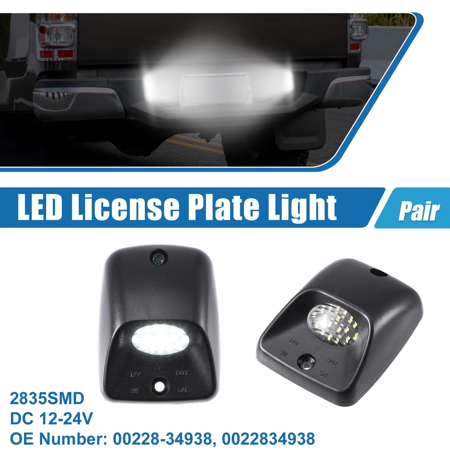 White LED License Plate Light Assembly  for Toyota