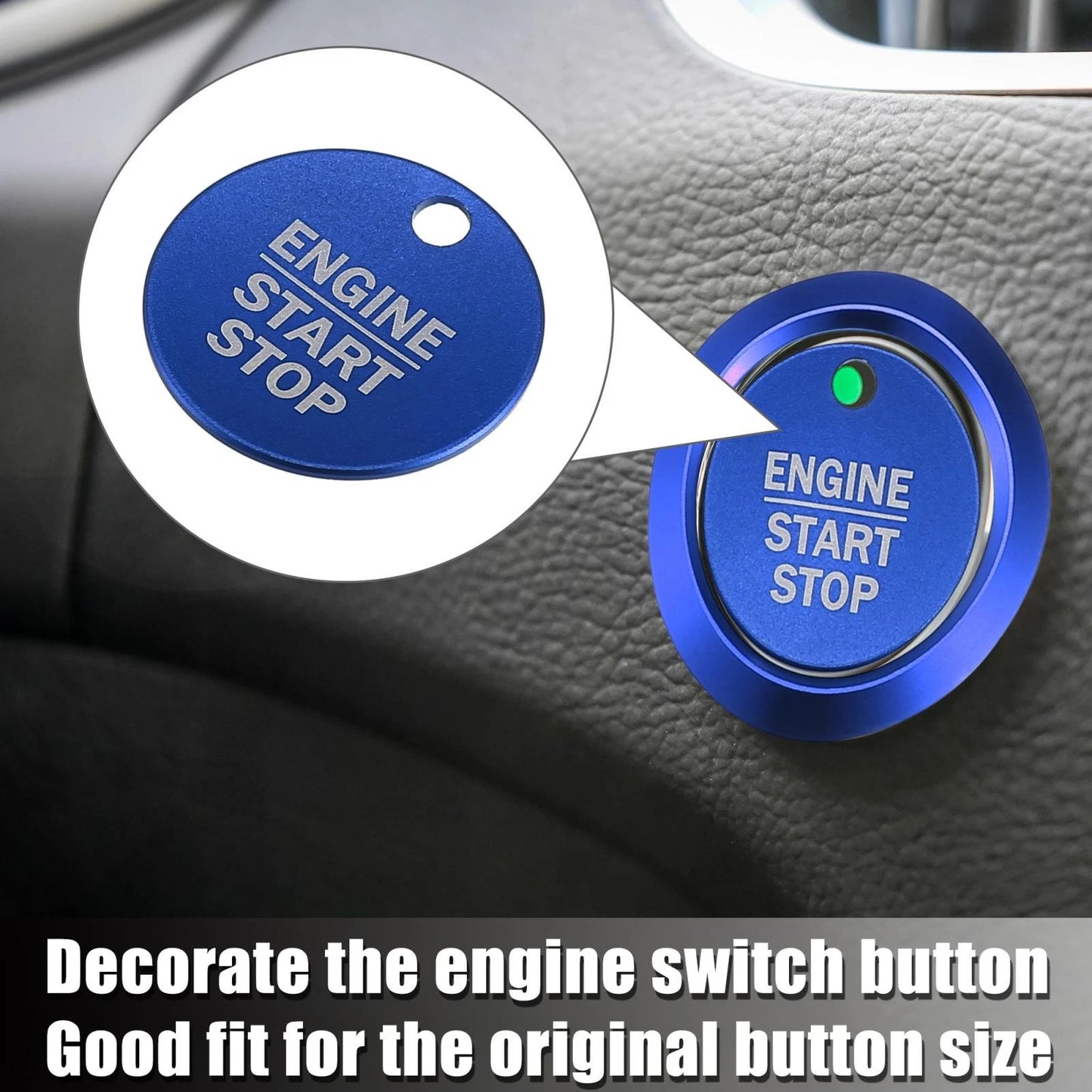 Engine Start Stop Button Cover Kit for Ford F-150 (2016-2021) Blue