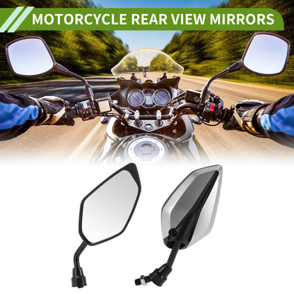 M10 / 1 Set / Rear View Mirrors Leaf Shape Silver Tone Iron Plastic for Make Model