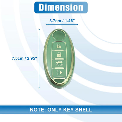Silicone Key Fob Case Cover for INFINITI QX80 (2014) Green