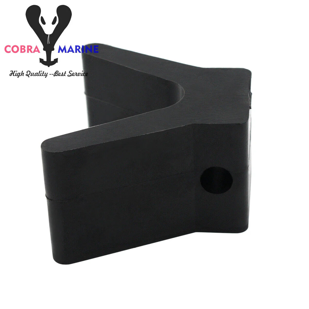 2 Inch V Bow Stop Polyurethane Mounting Hole for 3/8" Bolt