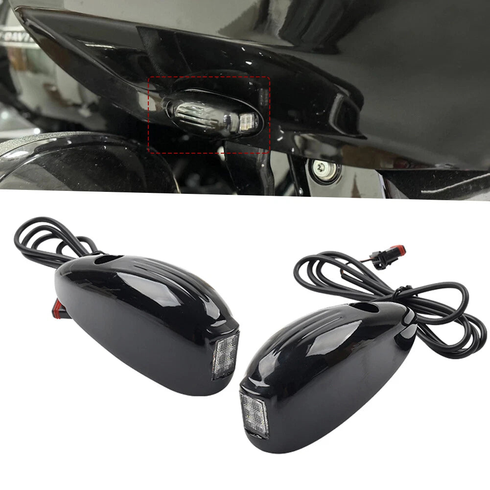 Front Turn Signal Light Black for Harley Road Glide FLTRX FLTRU FLTRK (2015-2024)