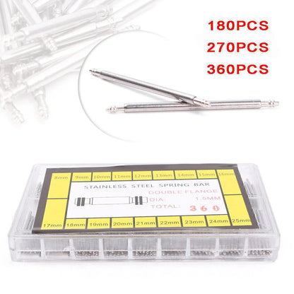 Watch Band Spring Bars Strap Link Pins Repair Tools Kit 8-25mm for UK Models