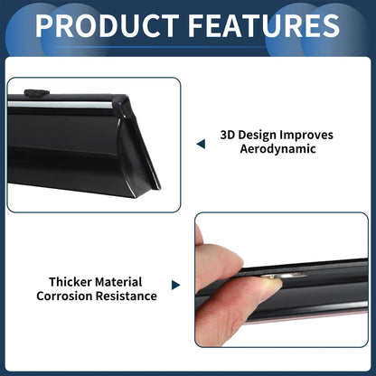 Window Deflectors for Toyota Highlander Side Window Vent Visors Black 2014