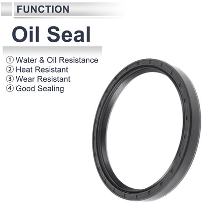 Oil Seal 5 Pcs 90x105x12mm Black Nitrile Rubber Seal Ring Rotary Shaft