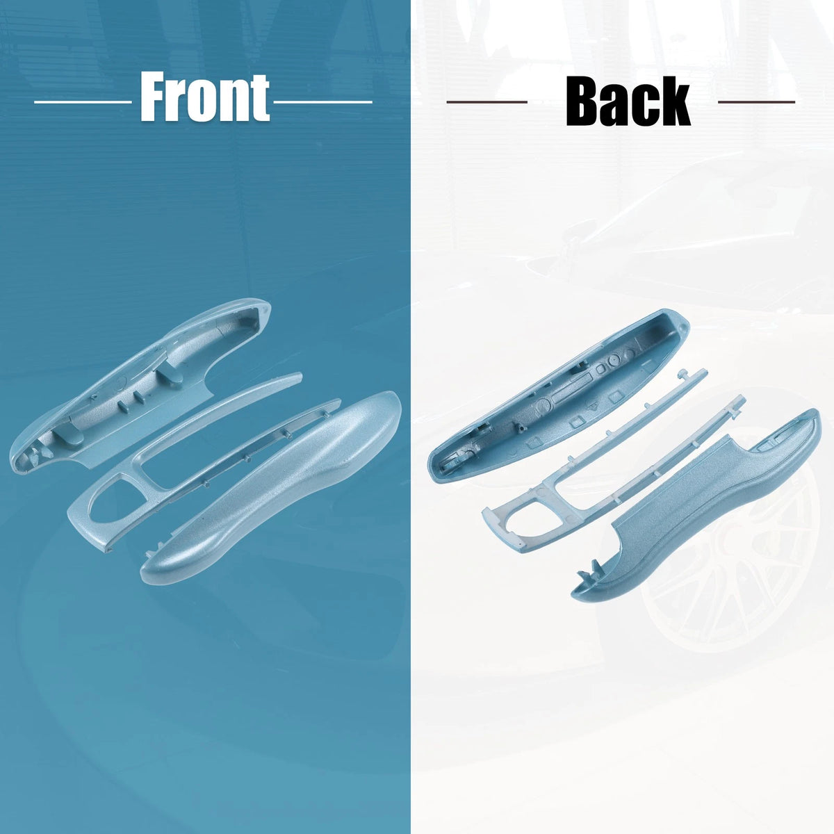 1 Set Remote Key Shell Cover Case Blue for Porsche Taycan 911 (2020-2021)